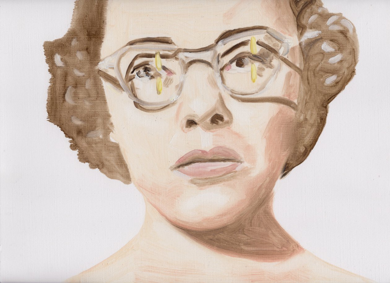 Plamenné oči, 2017 (olej na papíře) od Cathy Lomax