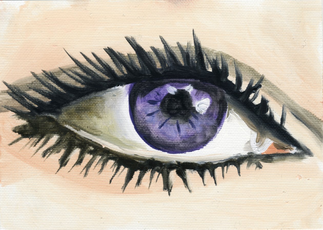 Liz, 2013 (olej na papíře) od Cathy Lomax