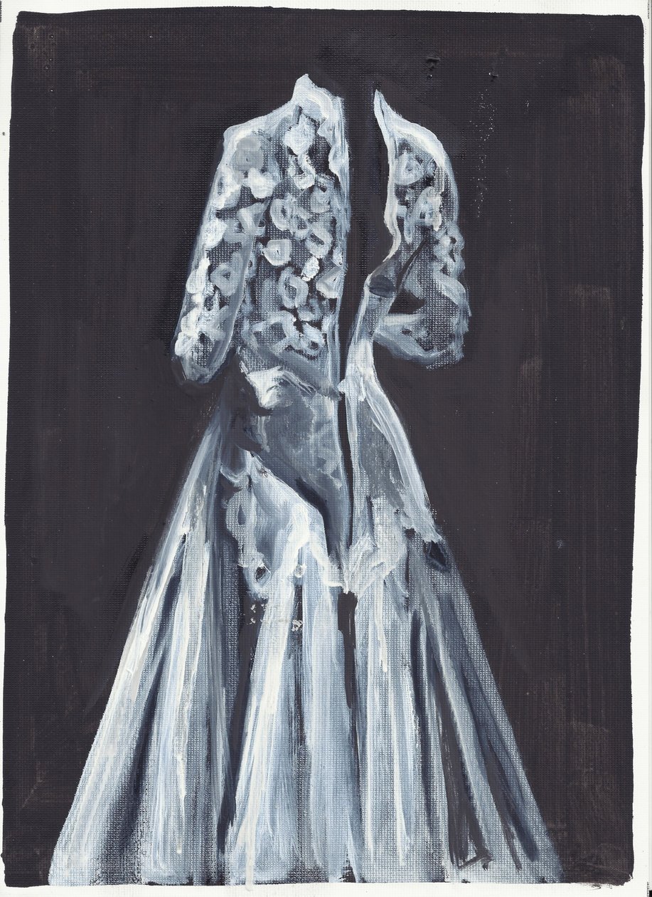 Lorelei, 2012 (olej a akryl na papíře) od Cathy Lomax