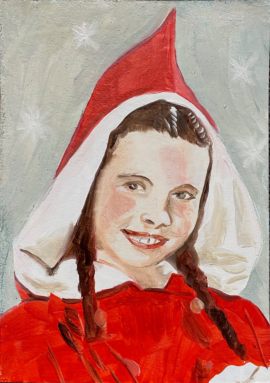 Margaret, 2023 (olej na papíře) od Cathy Lomax