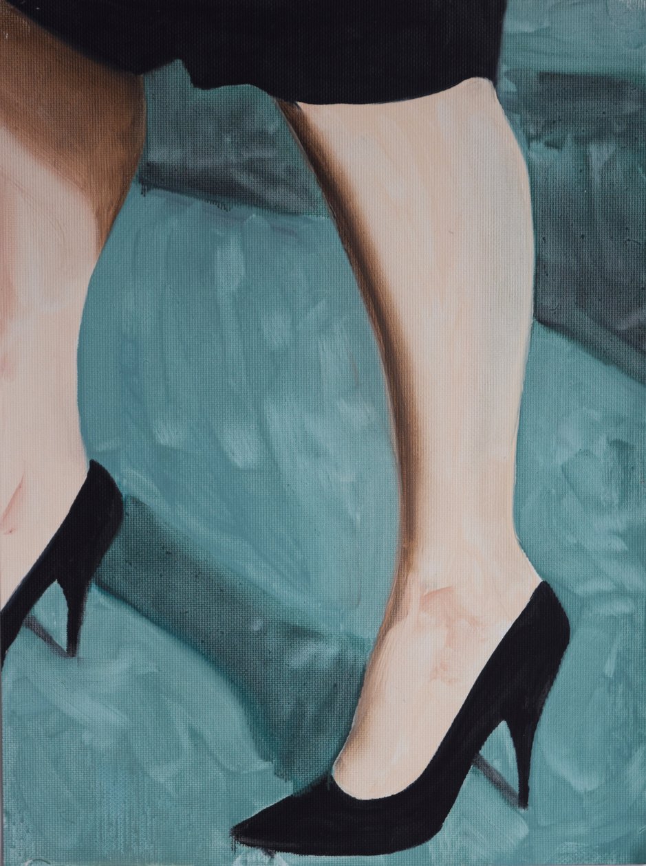 Misfit Legs 1, 2013 (olej na papíře) od Cathy Lomax