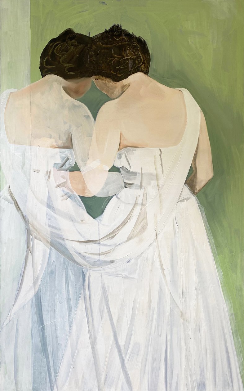 Peignoir, 2022 (olej na plátně) od Cathy Lomax