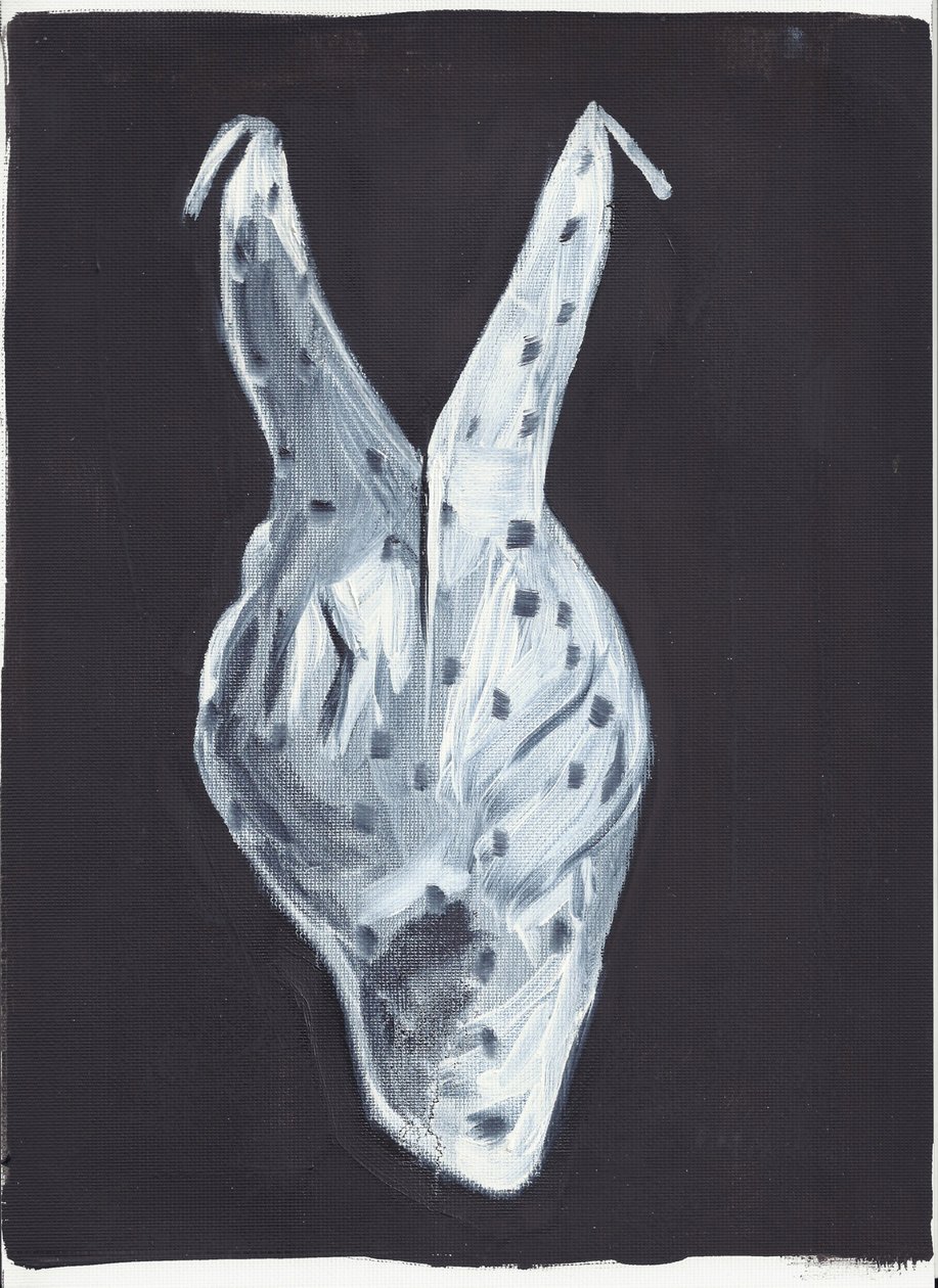 Roslyn, záda, 2012 (olej a akryl na papíře) od Cathy Lomax
