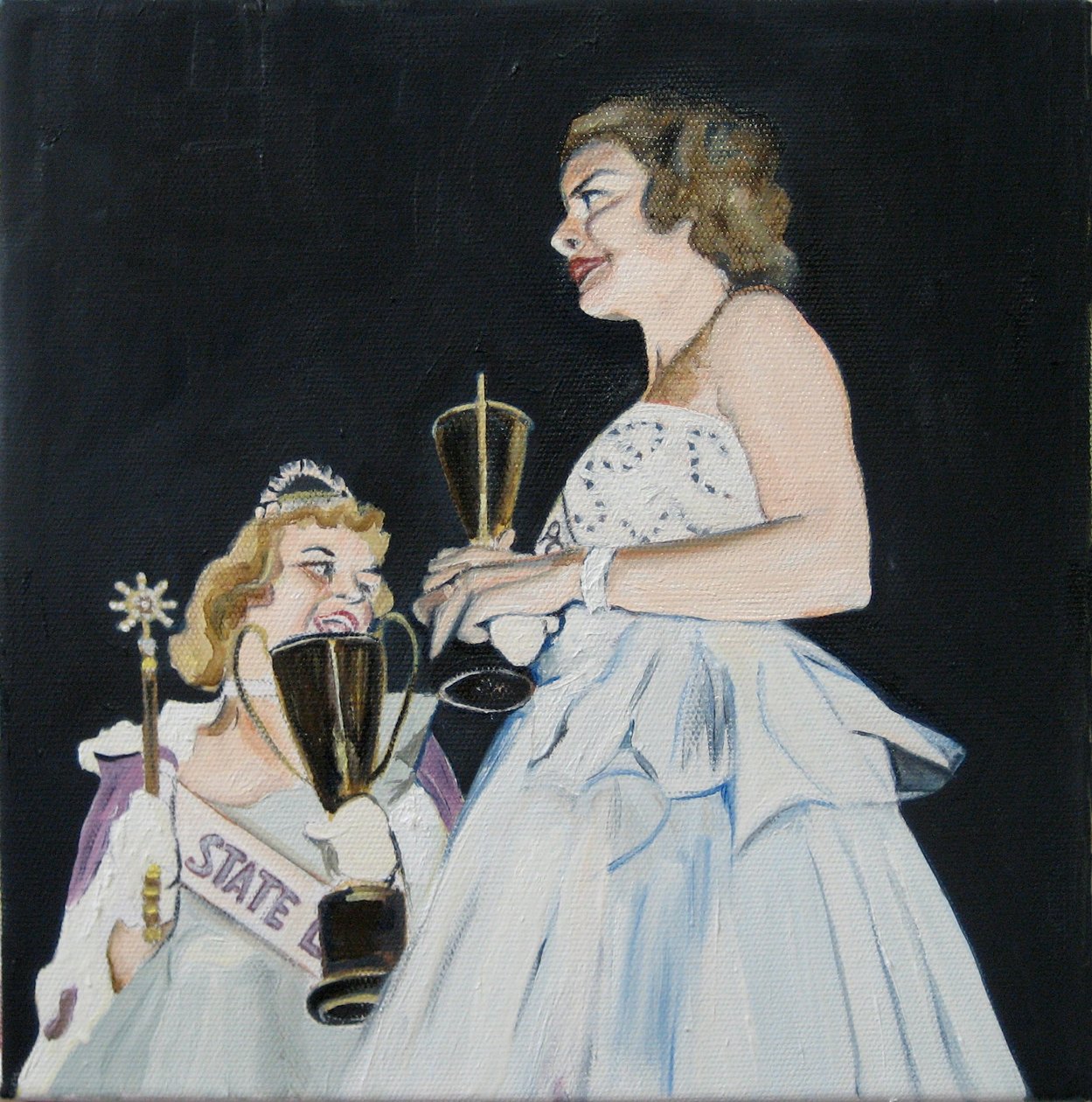 Někde je anděl, 2007 (olej na plátně) od Cathy Lomax