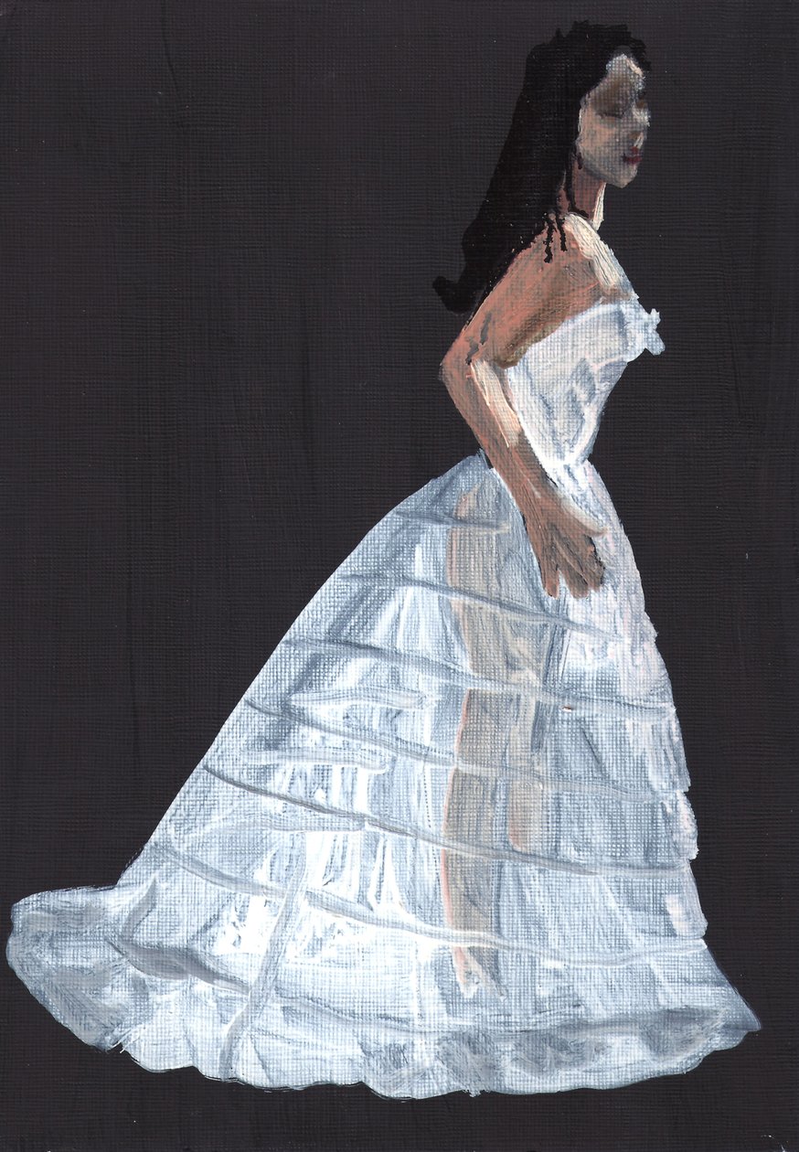 Susannah, 2011 (olej na papíře) od Cathy Lomax