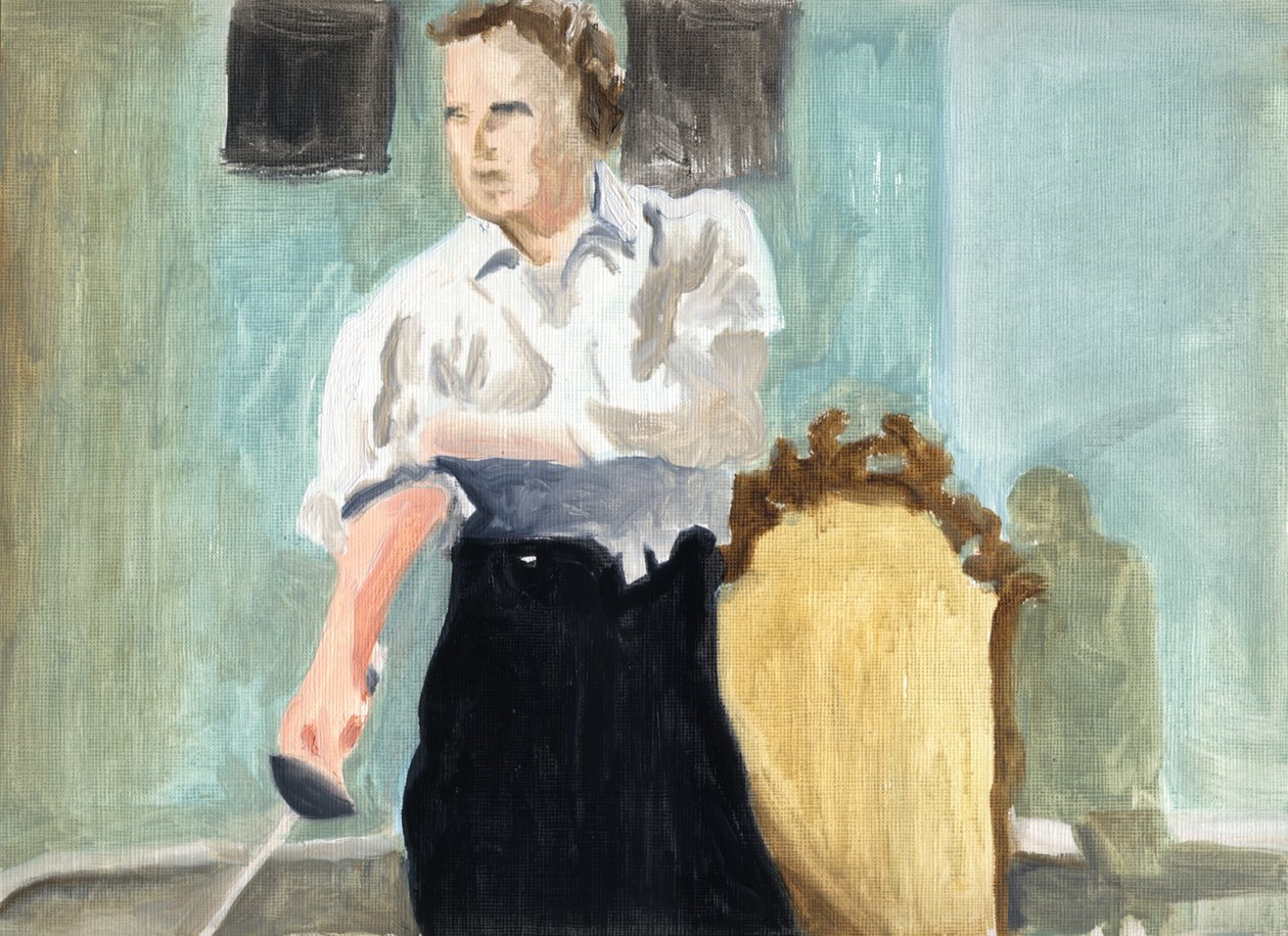 Zápletka (Paříž 1934), 2011 (olej na papíře) od Cathy Lomax