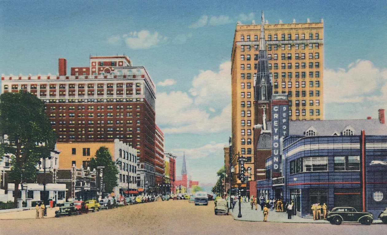 Broadway Looking East, 1942 od Caufield and Shook