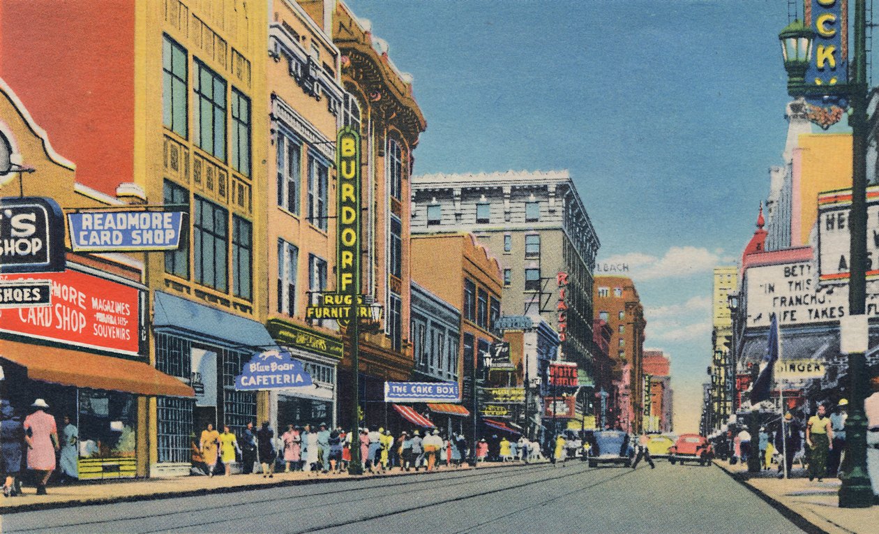 Fourth Ave., Looking North, 1942 od Caufield and Shook