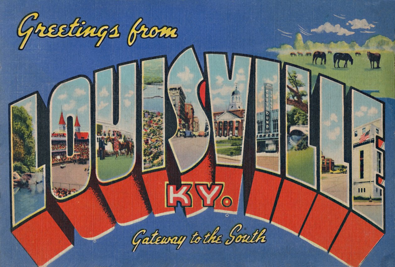 Pozdravy z Louisville Ky. - Brána na jih, 1942 od Caufield and Shook