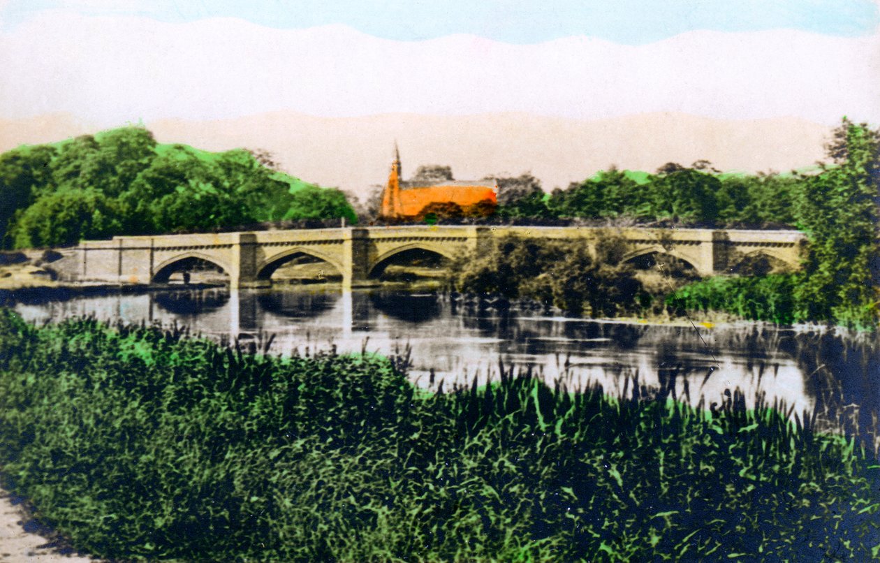 Most přes řeku Temži v Clifton Hampden, 1926. od Cavenders Ltd