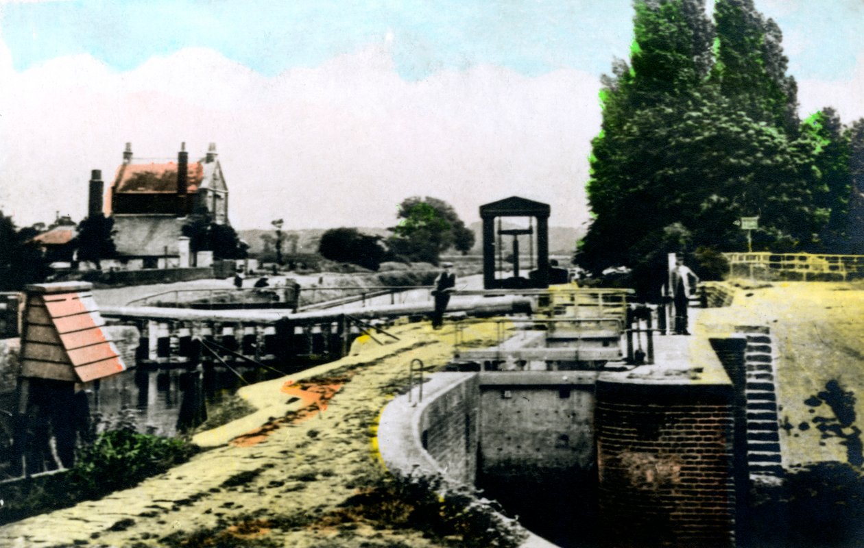 Teddington Lock, Richmond, Londýn, 1926. od Cavenders Ltd