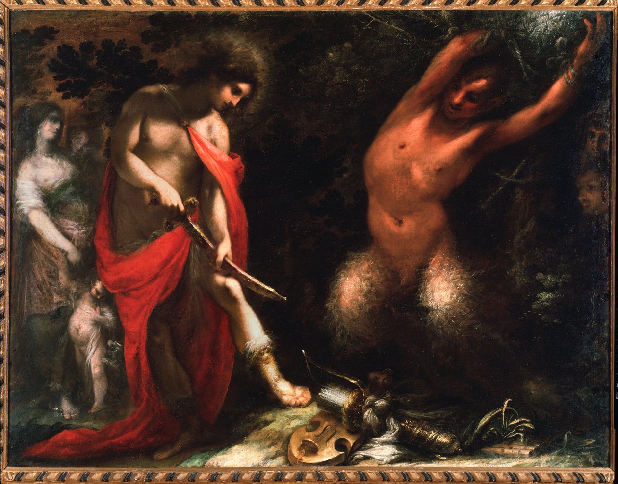 Apollo a Marsyas (olej na plátně). od Cecco  Bravo