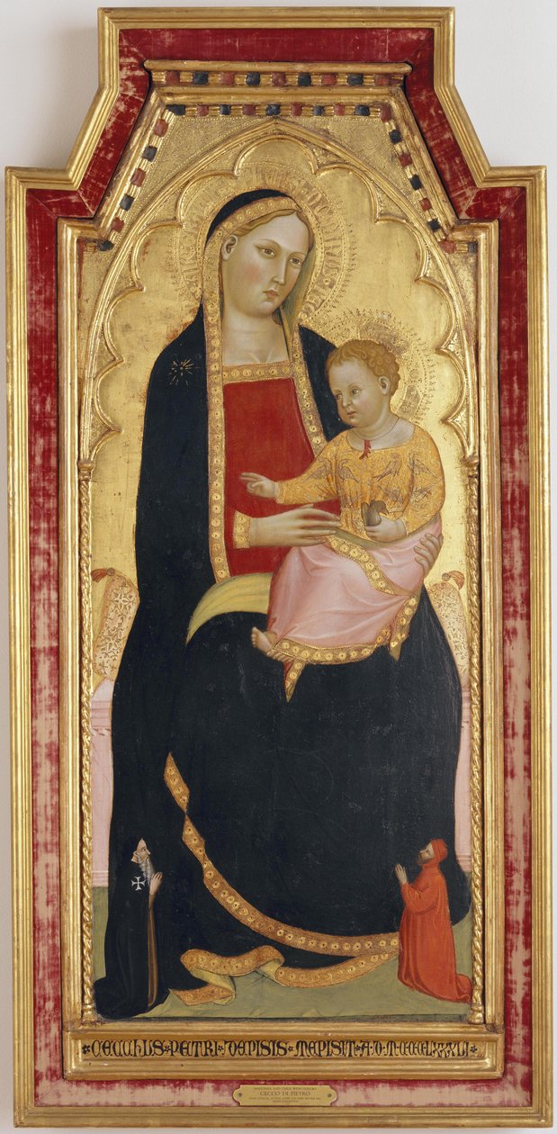 Madona s dítětem a dárci od Cecco di Pietro