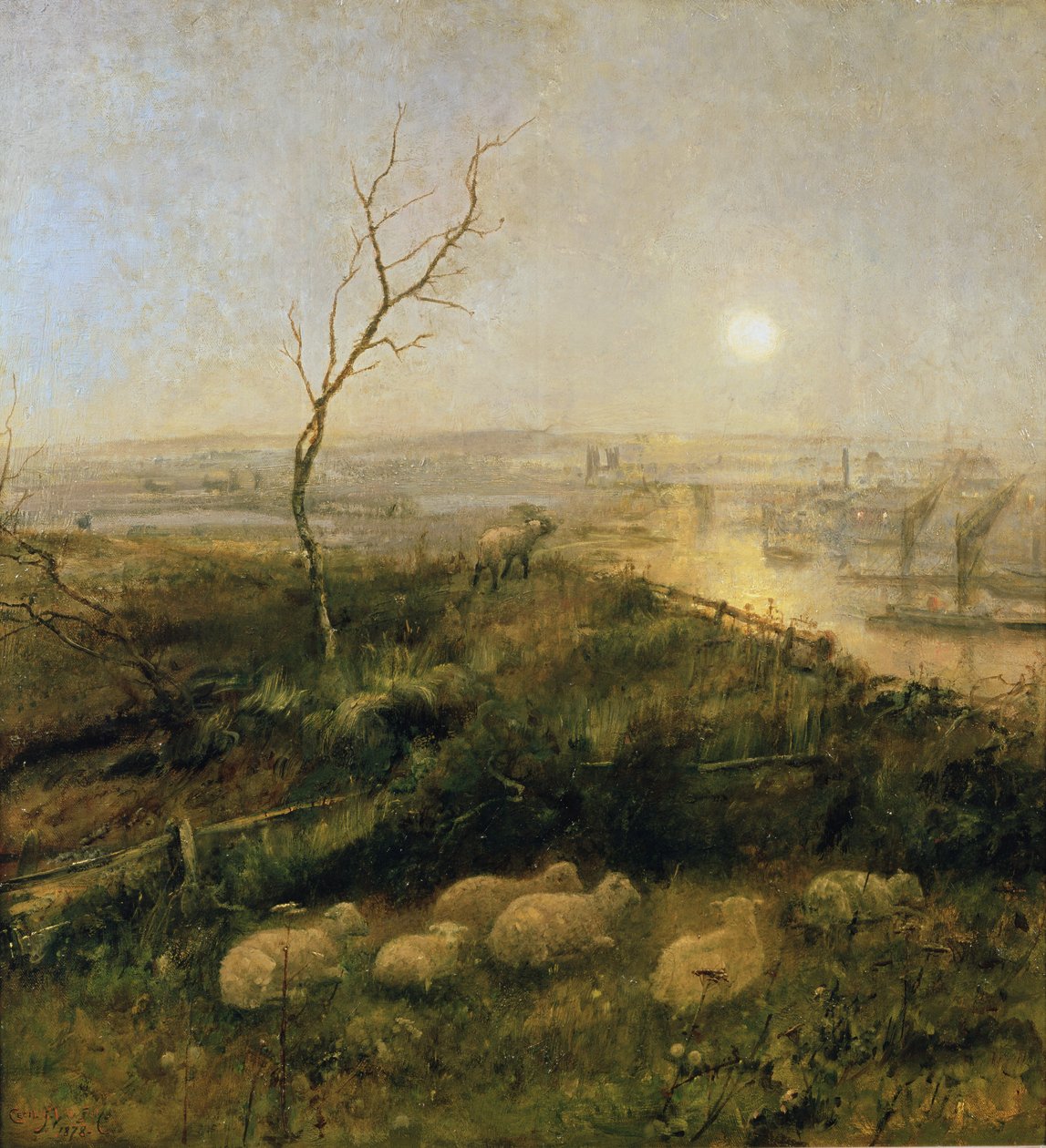 Strayed, a Moonlight Pastoral, 1878 od Cecil Gordon Lawson