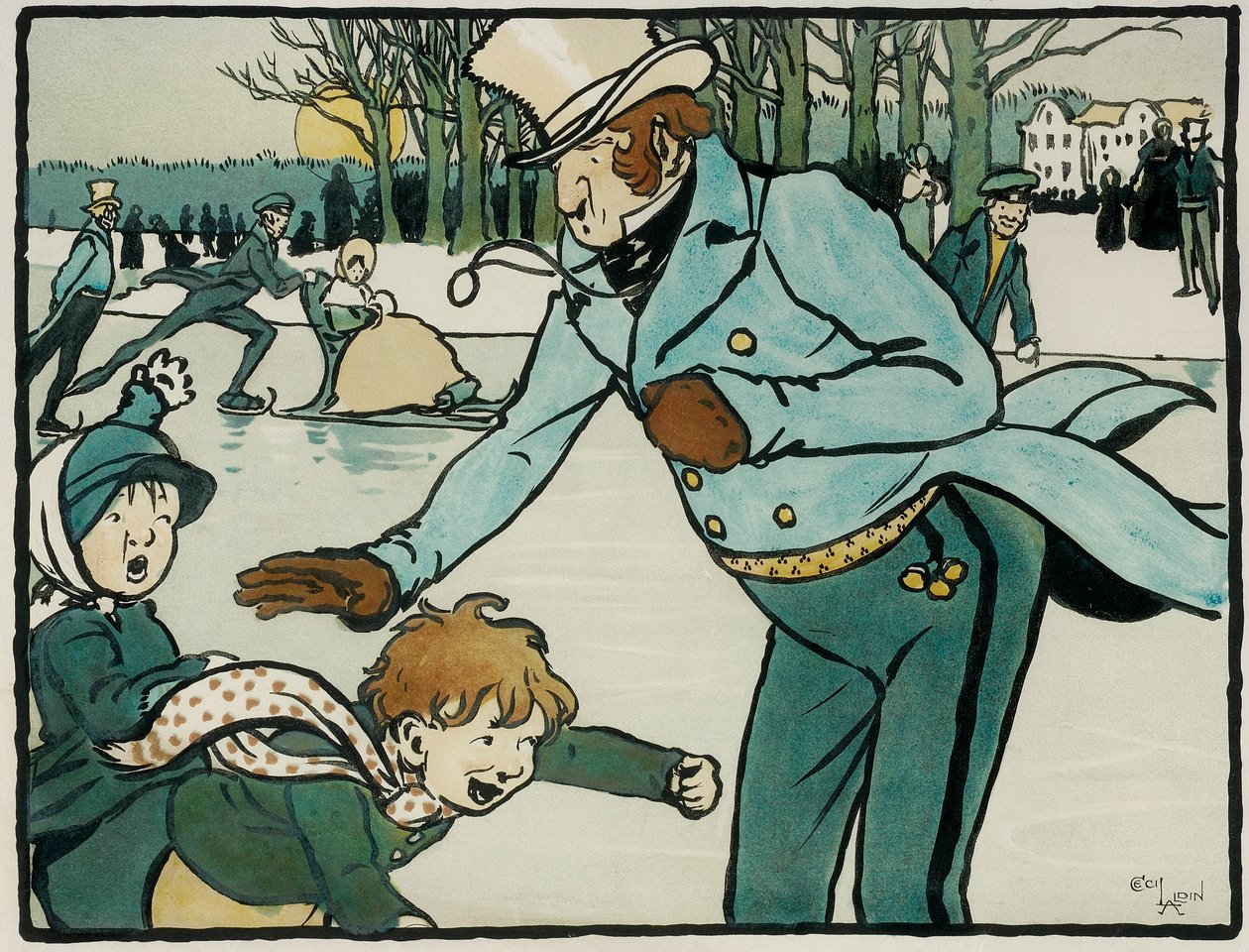 Staré anglické sporty a hry: bruslení od Cecil Charles Windsor Aldin