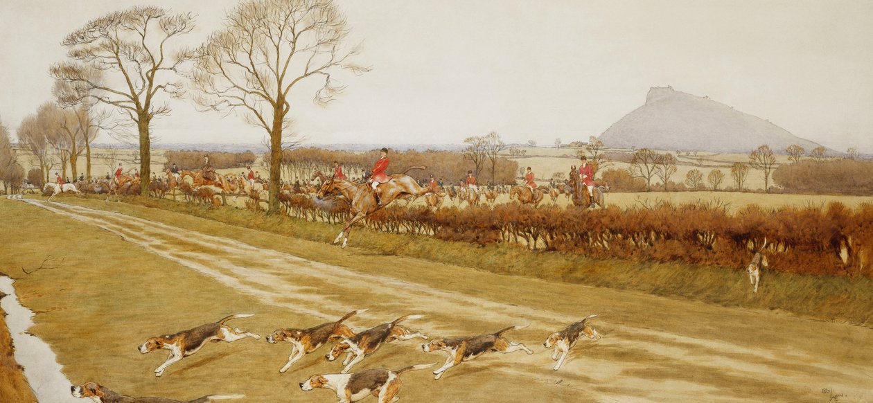 Cheshire - pryč od Tattenhallu, 1912 od Cecil Charles Windsor Aldin