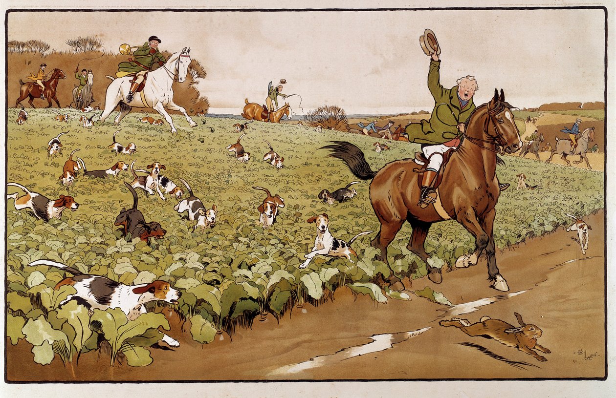 Akvarel od Cecila Aldina (1870-1935) Soukromá sbírka z 19. století od Cecil Charles Windsor Aldin