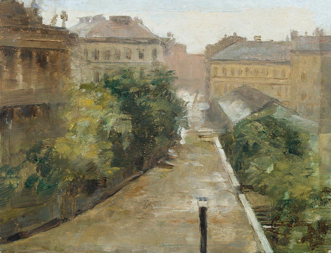Pohled na Palais Coburg z umělcova bytu od Cecil van Haanen