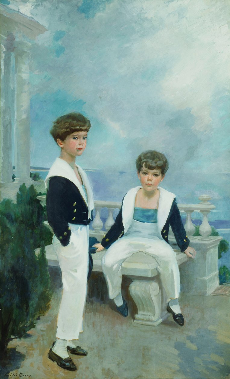 The Velie Boys (Craig Combes Velie a John Deere Velie), kolem roku 1913 (olej na plátně) od Cecilia Beaux
