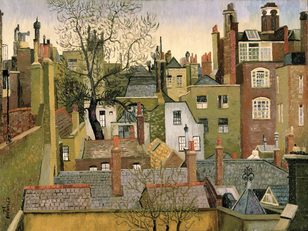 Z okna na adrese 45 Brook Street, Londýn, W1 od Cedric Morris