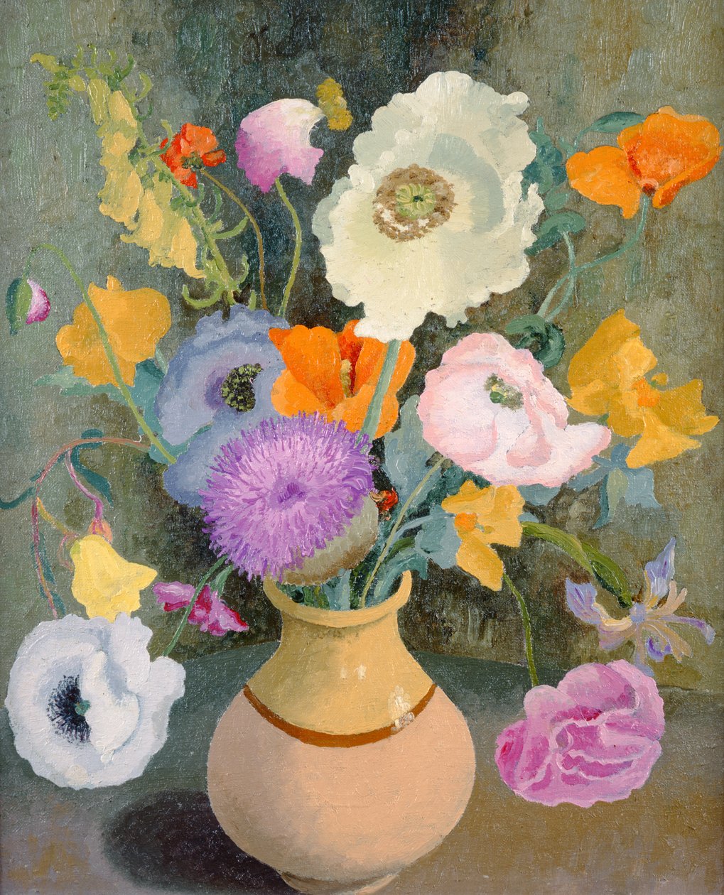 Mák a hrášek (olej na plátně) od Cedric Morris