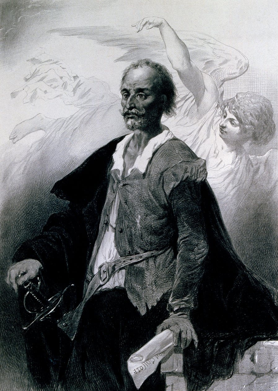 Portrét Miguela de Cervantes Saavedra (Alcala de Henares od Celestin Francois Nanteuil