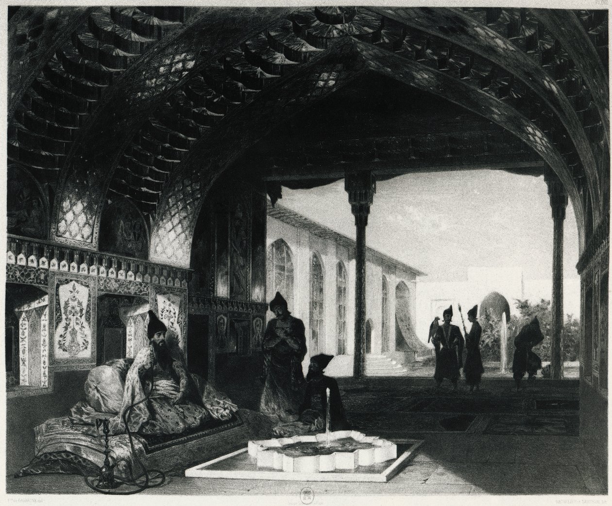 Zrcadlový sál v jerevanském paláci Sardar, Celestin Francois Nanteuil (1813-1873), Arménie od Celestin Francois Nanteuil
