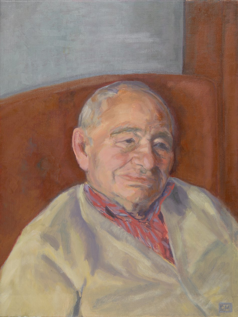 Colin Dexter OBE (malba) od Celia Montague