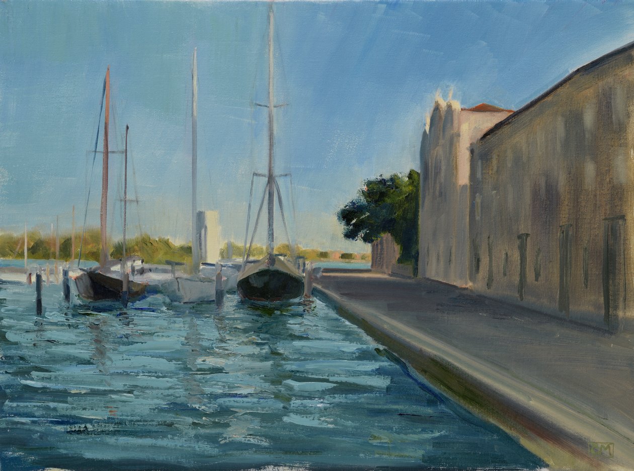 Marina, San Giorgio Maggiore, Benátky 1 (olej na plátně) od Celia Montague