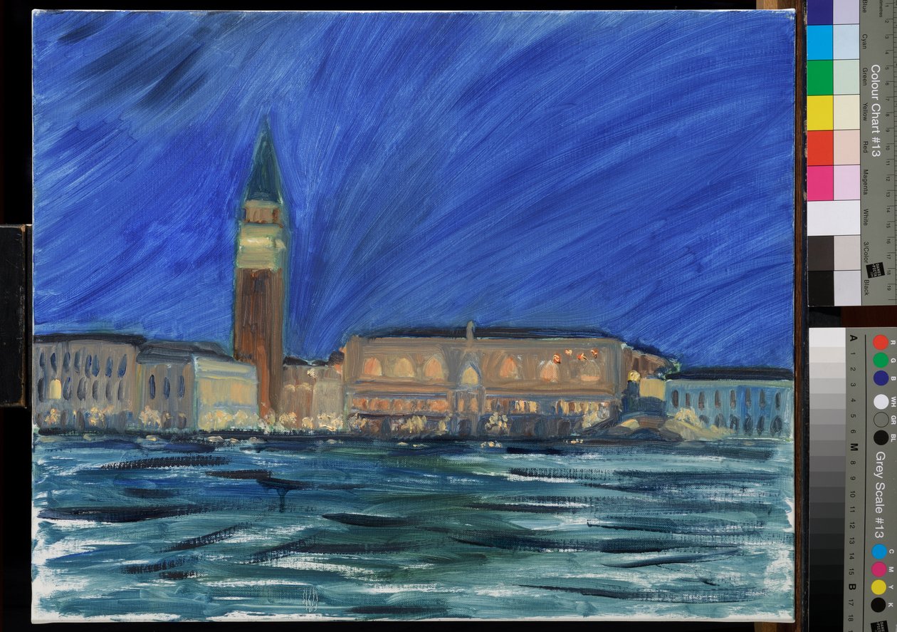 Dóžecí palác, nokturno, 2024 (olej na plátně) od Celia Montague