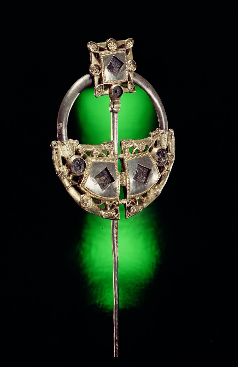 Prstencová brož, Ardagh Hoard, Reerasta, County Limerick, věk Vikingů (stříbrně zlacená) od Celtic