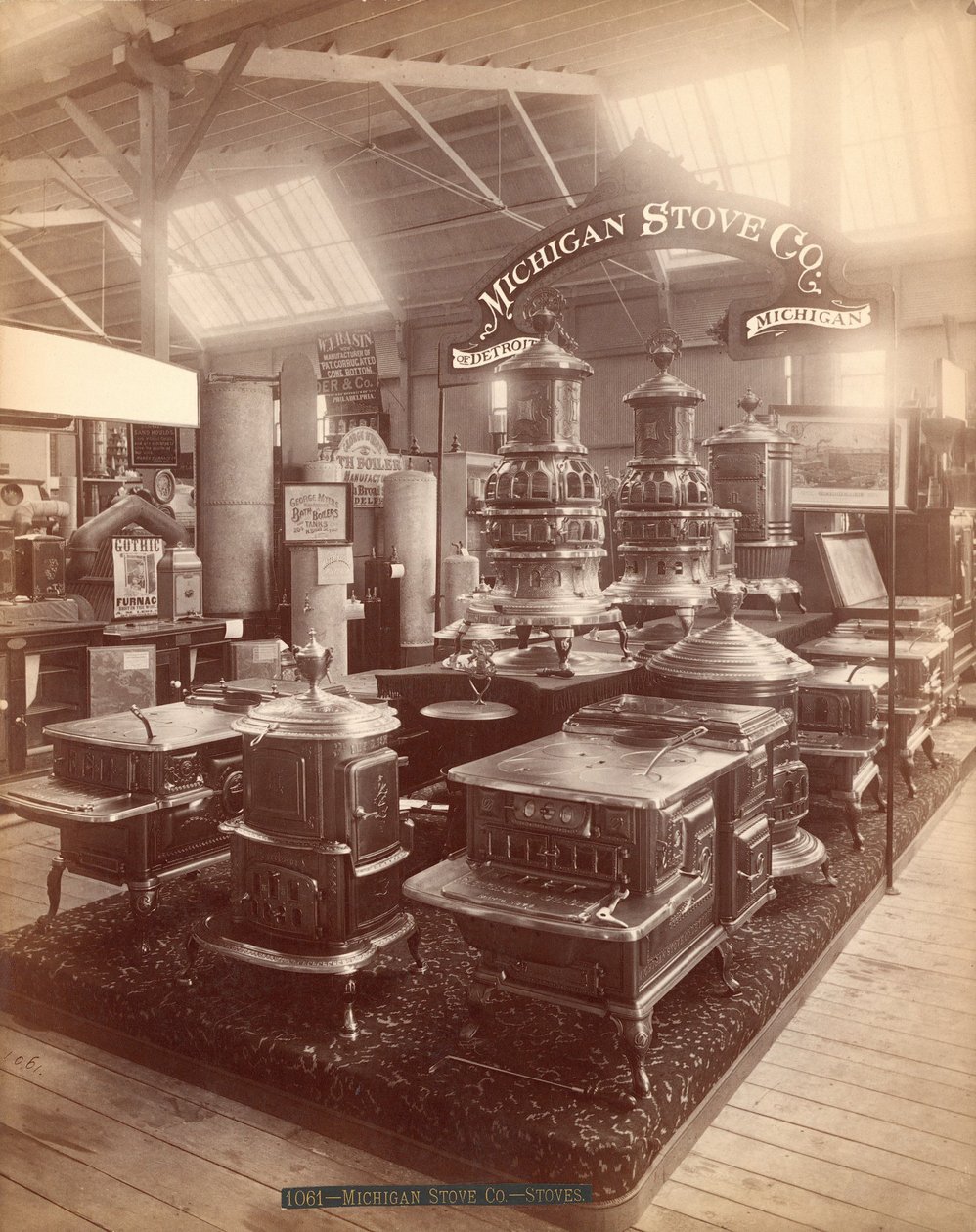 Expozice Michigan Stove Co., Výstava stého výročí, Philadelphia od Centennial Photographic Co.
