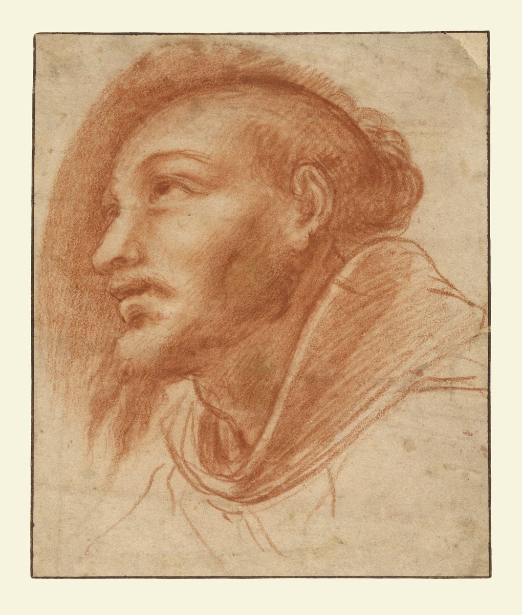 Studie františkánského mnicha (pravděpodobně sv. Františka) od Cerano (Giovanni Battista Crespi)