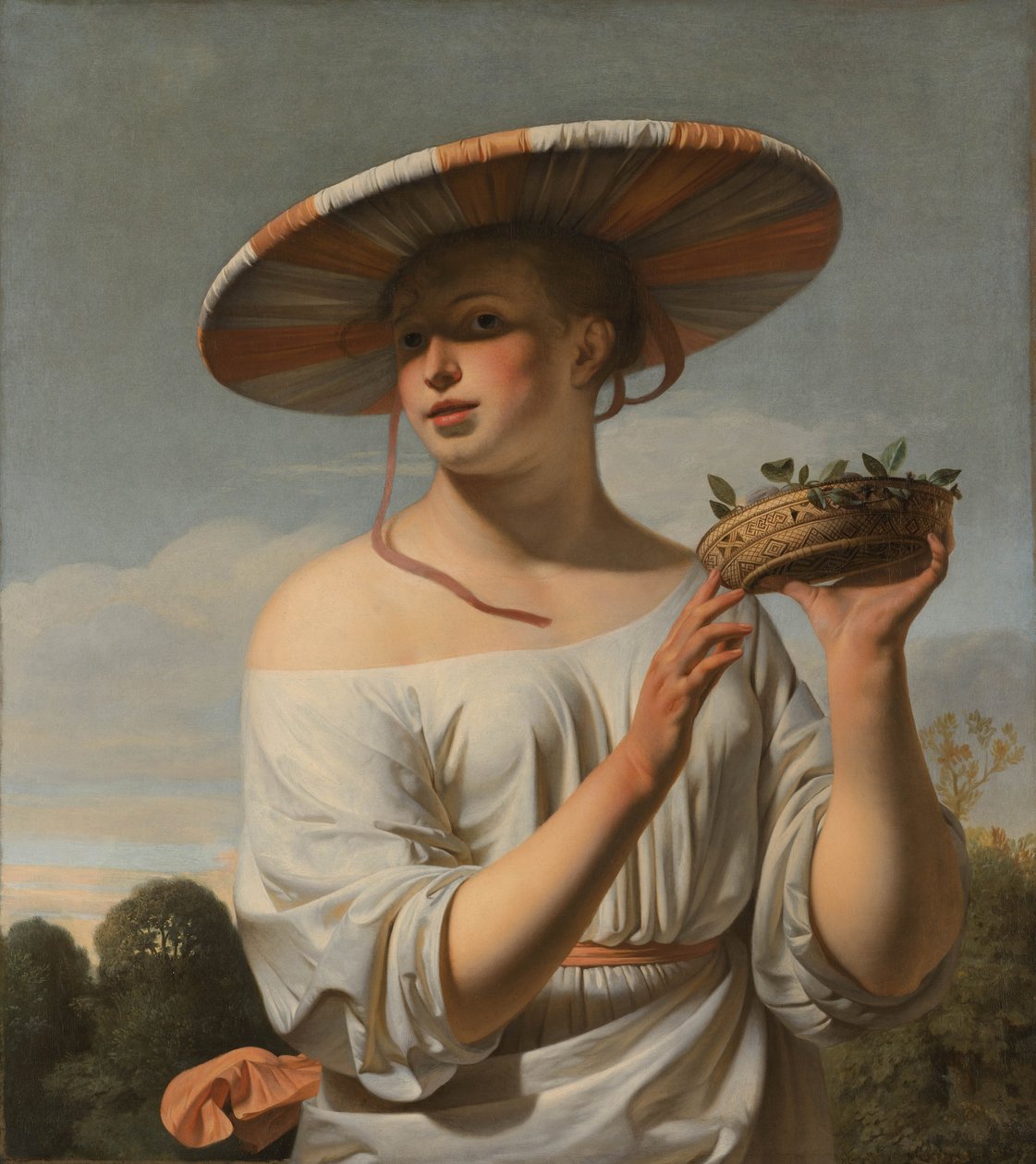 Dívka s velkým kloboukem, 1645-1648 od Cesar Boetius van Everdingen