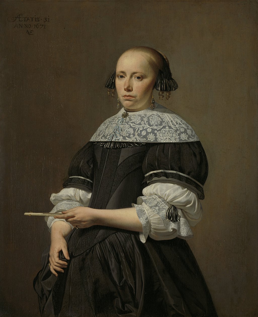 Portrét Elisabeth van Kessel, 1671 od Cesar Boetius van Everdingen