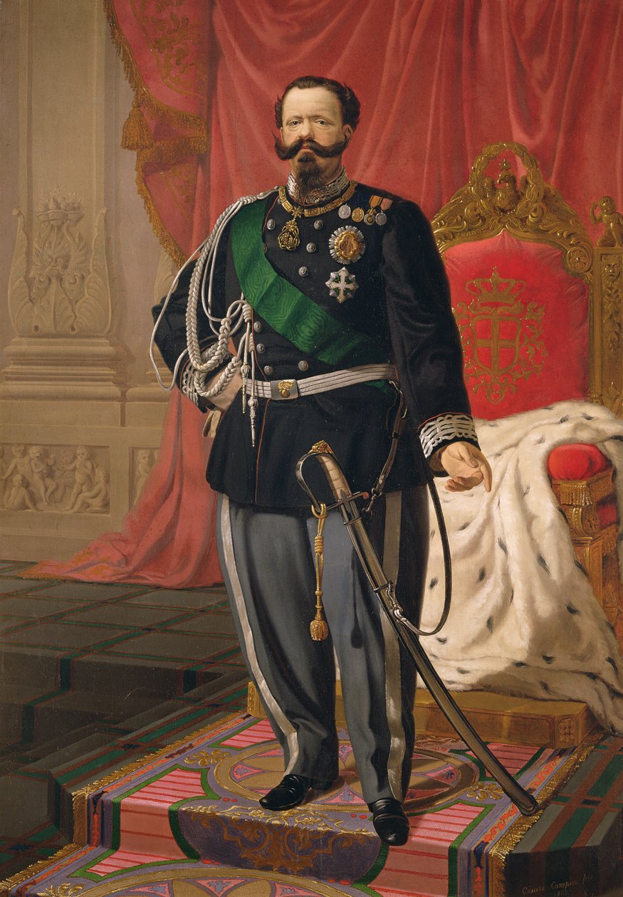 Portrét italského Viktora Emanuela II od Cesare Campini