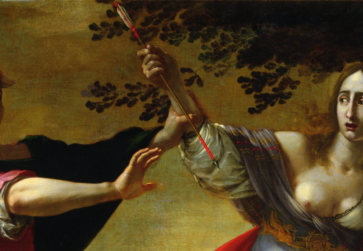 Rinaldo a Armida, c.1630-40 detail olej na plátně z 50378 od Cesare Dandini