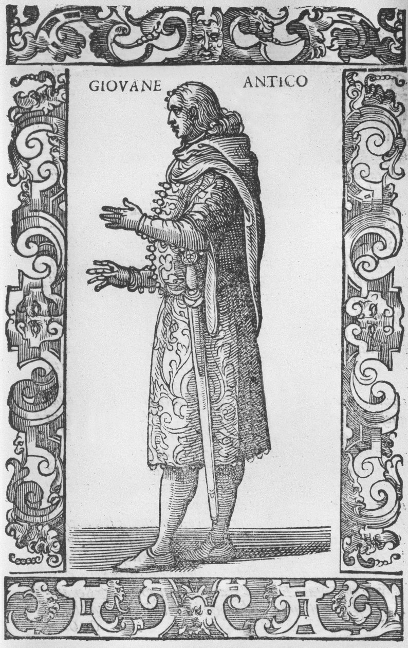 Mladý muž v tradičním oděvu, 1590 od Cesare Vecellio