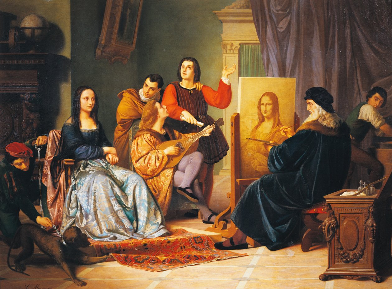 Leonardo da Vinci obraz Mona Lisa od Cesare Maccari (1840-1919) od Cesare Maccari