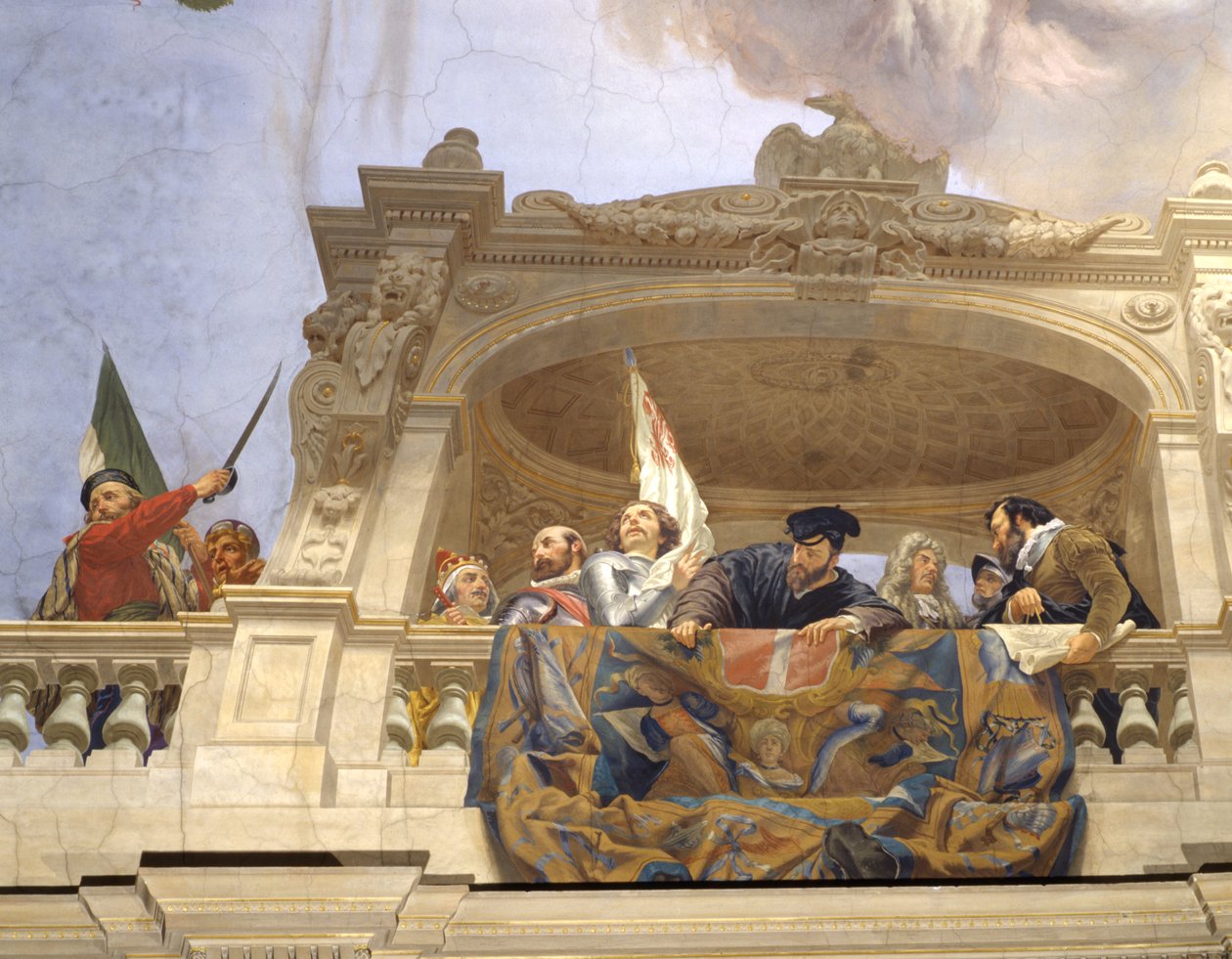 Ettore, Andrea Doria, F. Ferrucci, M. Colonna a Doge Morosini (detail 3433390) od Cesare Mariani