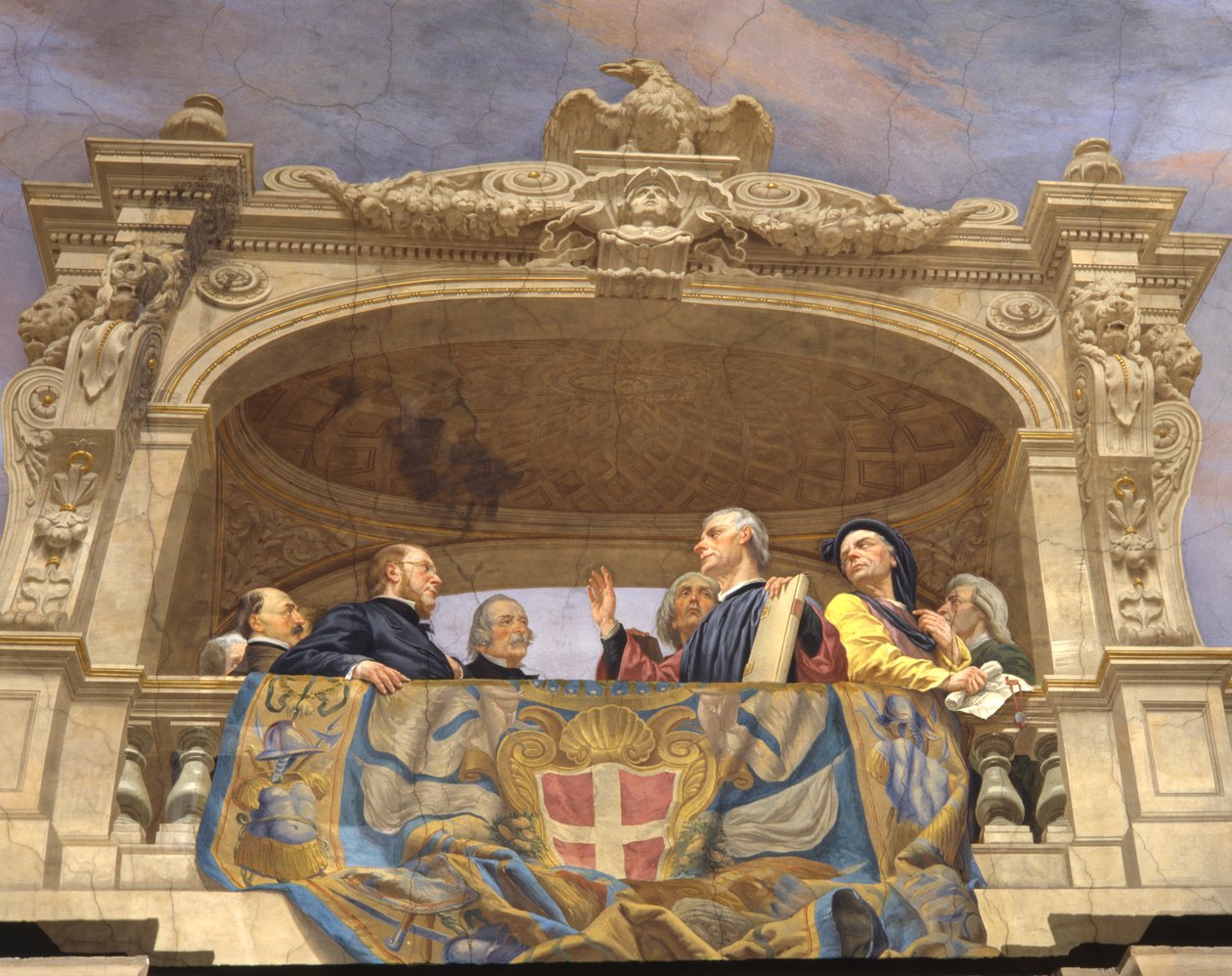 Macchiavelli, A. Gentili, Pier Capponi a Cavour (detail 3433390) od Cesare Mariani