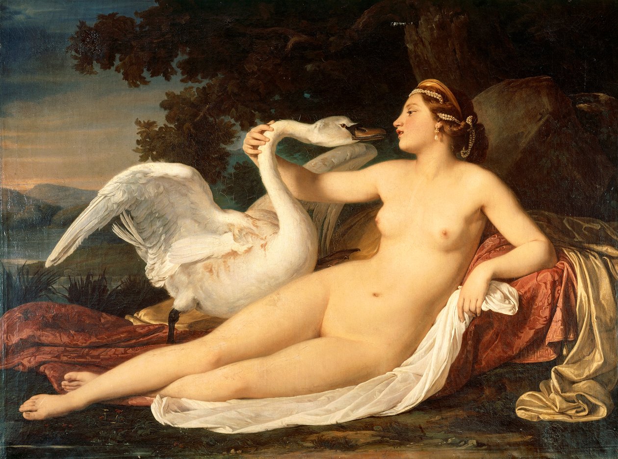 Leda a labuť, Cesare Mussini (1804-1879) od Cesare Mussini