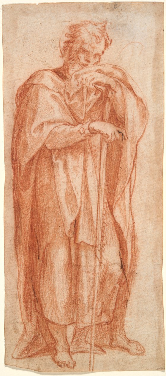 Eleazar, studie pro fresku v Sixtinské kapli, Santa Maria Maggiore, Řím od Cesare Nebbia