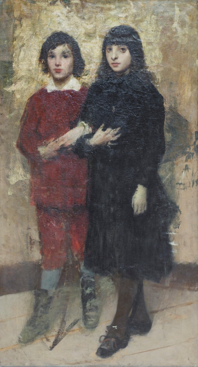 Dva bratranci, Cesare Tallone (olej na plátně) od Cesare Tallone