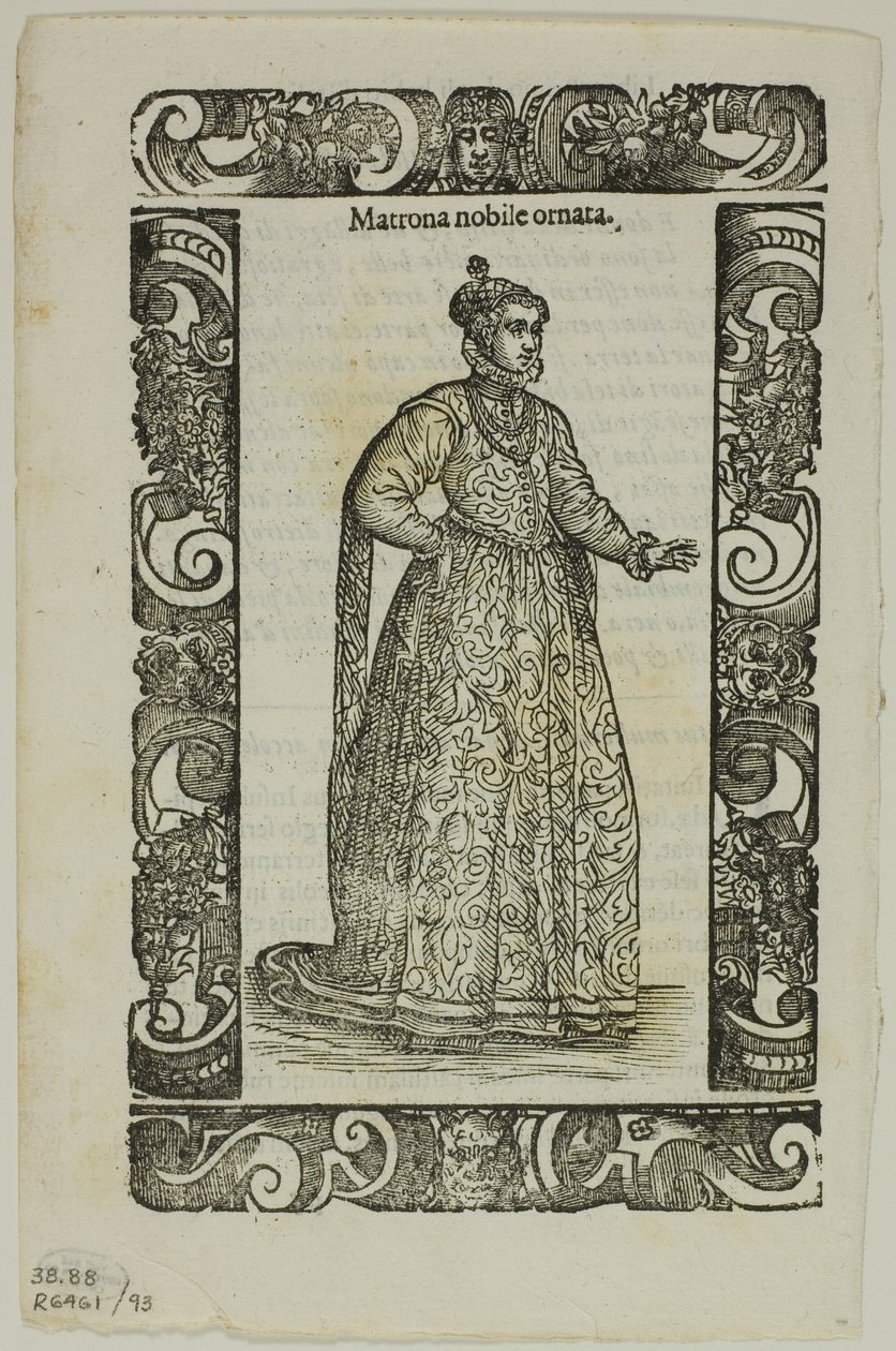 List z Habiti antichi e moderni, deska 93 z Dřevorytů z knih XVI. století od Cesare Vecellio