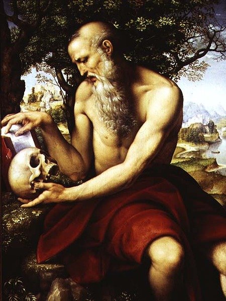 St. Jeroným, kolem 1507-12 (olej na panelu) od Cesare da Sesto