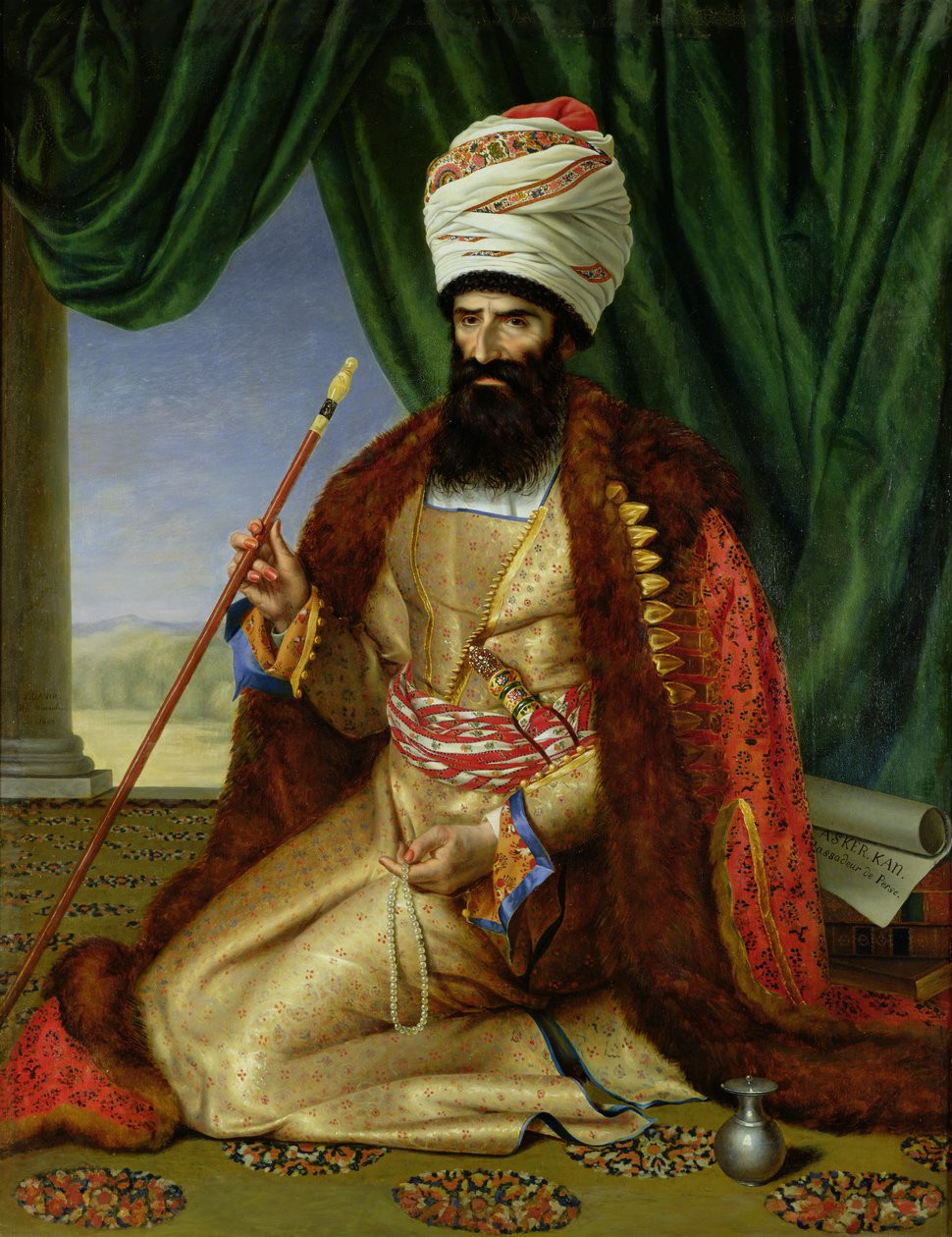 Portrét Asker-Khan, velvyslanec Persie, v Paříži v roce 1808, 1809 od Cesarine Davin