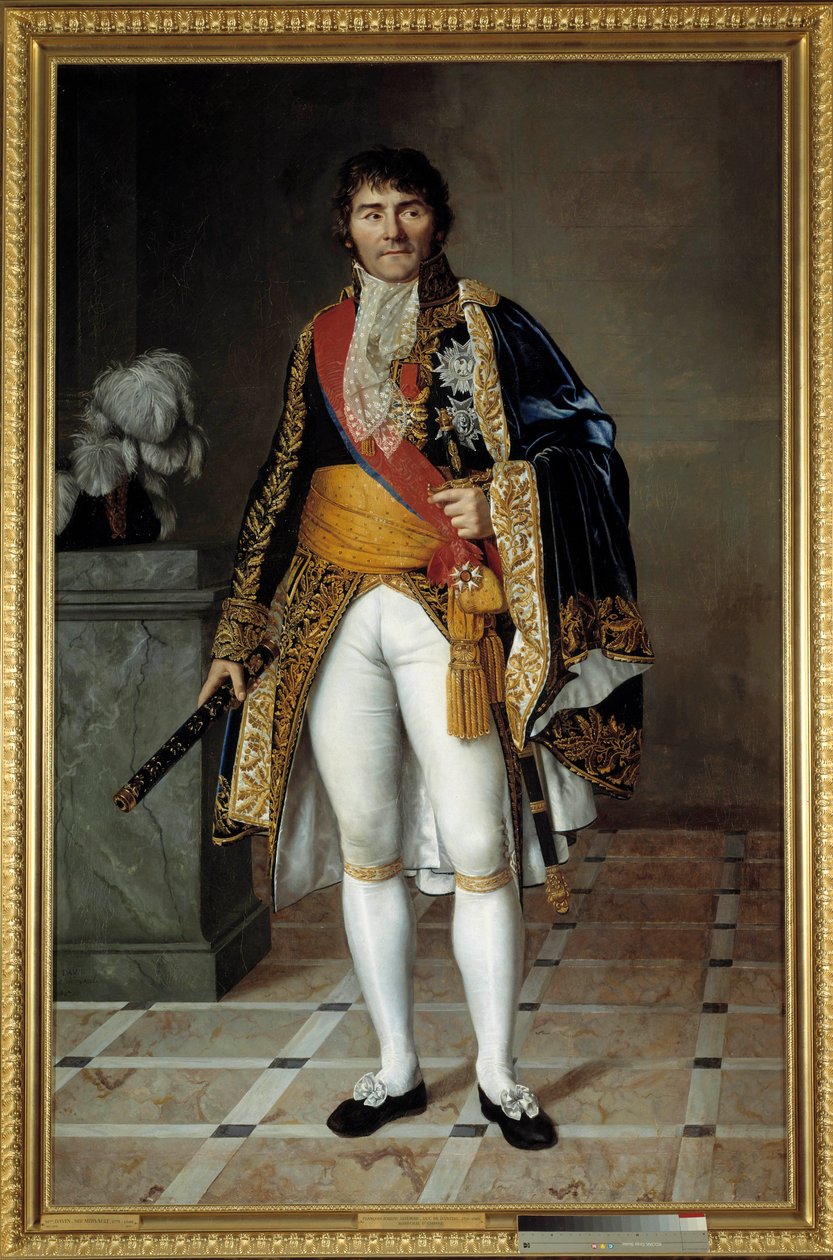 Celovečerní portrét maršála Francoise Josepha Lefebvrea (1755-1820) vévody z Dantzigu, maršála empíru Obraz od Cesarine Davin Mirvault (1773-1844) 1807 ne. 2,15 x 1,4 m od Cesarine  Davin