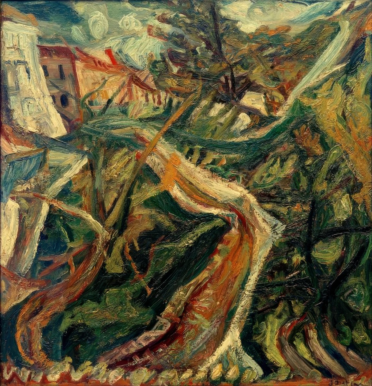 Ch. Soutine, Der Chemin de la fontaine des Tins v Céret od Chaim Soutine