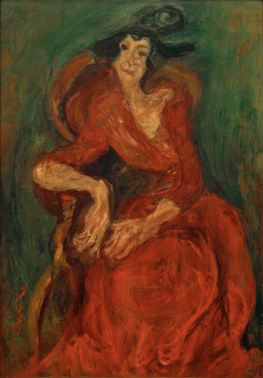 Ch. Soutine, Die Frau in Rot od Chaim Soutine
